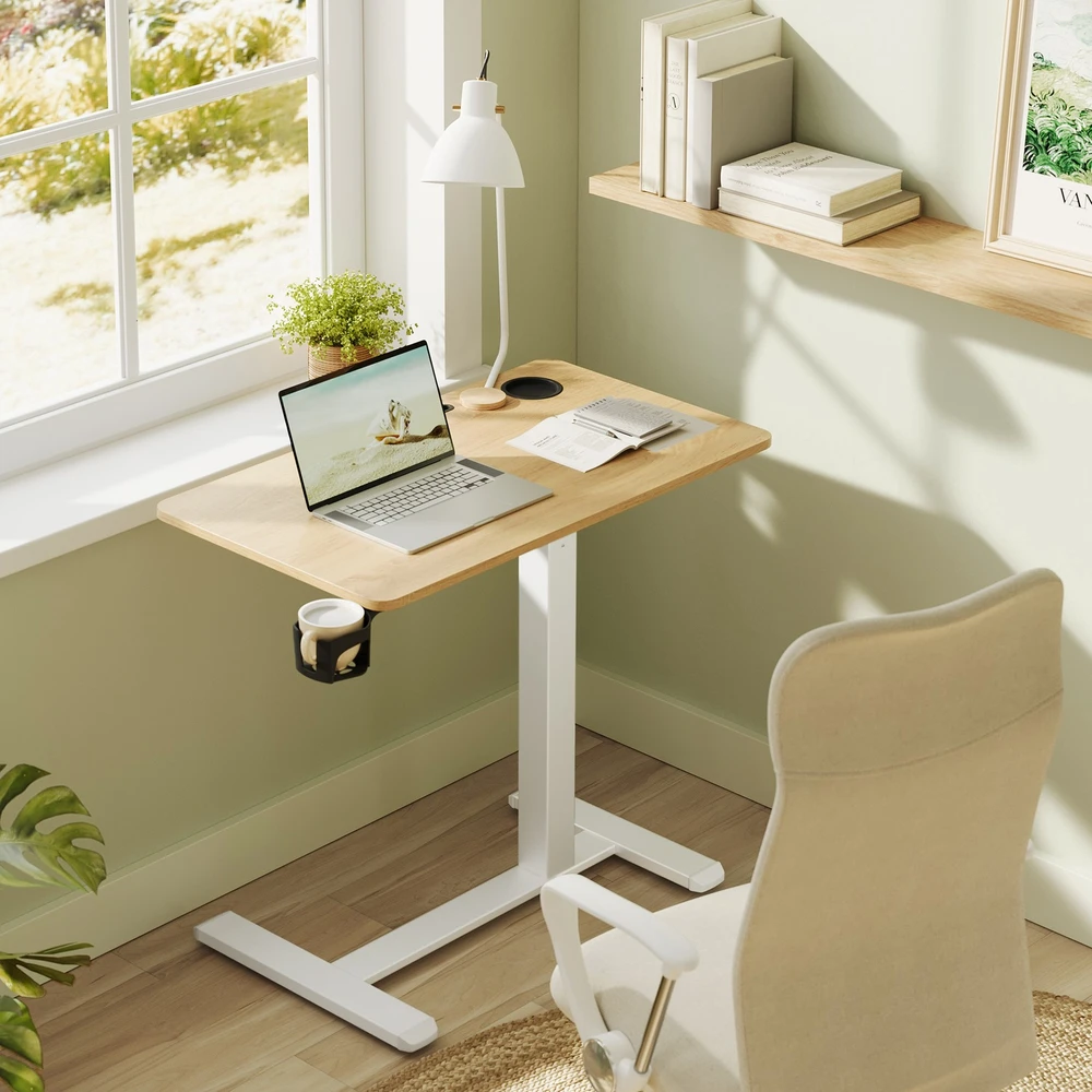 Koduva Mobilus pastatomas stalas su ratukais, 80 x 45 x 65–102 cm, aukso ąžuolo spalvos