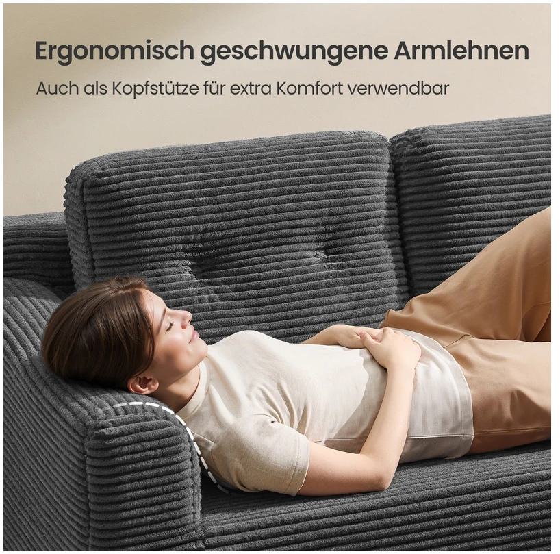 Koduva Modulinė kampinė sofa, 244 cm pločio, su kaire šezlongo dalimi, skalūno pilka