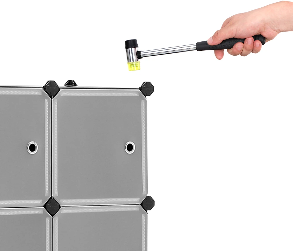 Koduva Modulinė plastikinė spinta su 9 kubais, 93 x 31 x 93 cm, juoda ir balta