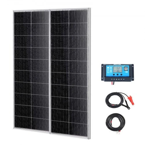 VEVOR Monokristalinių saulės modulių rinkinys S100, 200 W, 2 vnt., 12 V