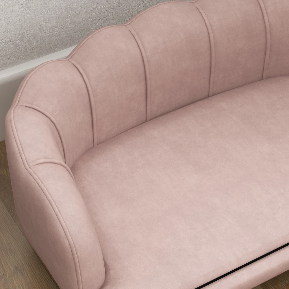 Aosom Naminių gyvūnų sofa šunims iki 25 kg, rožinė, 98,5 x 60,5 x 35,5 cm