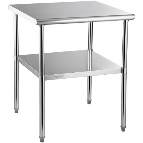 Koduva Nerūdijančio plieno paruošimo stalas VEVOR, 76 x 76 x 91 cm, iki 363 kg