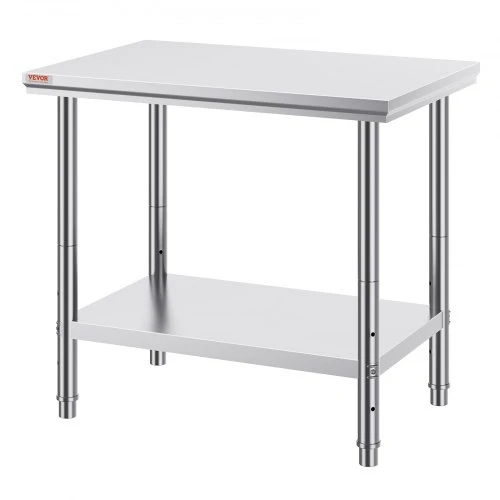 VEVOR Nerūdijančio plieno paruošimo stalas, 90 x 60 x 80 cm, iki 318 kg