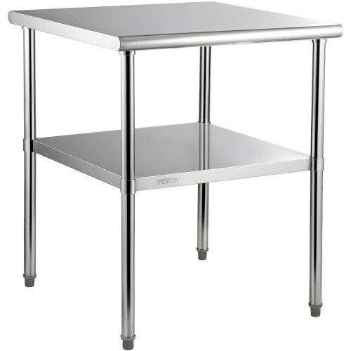 Koduva Nerūdijančio plieno paruošimo stalas VEVOR, 76 x 76 x 91 cm, iki 363 kg