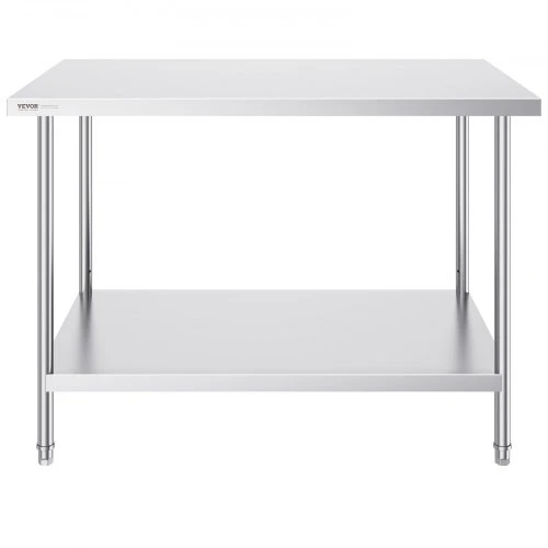 VEVOR Nerūdijančio plieno paruošimo stalas, 76 x 122 x 86 cm