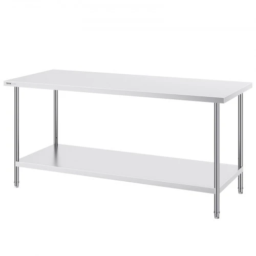 Koduva Nerūdijančio plieno paruošimo stalas VEVOR, 76 x 183 x 86 cm