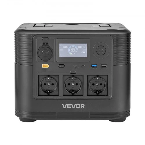 VEVOR Nešiojama elektrinė M9 su 200 W saulės skydeliu, 1008 Wh, 1800 W