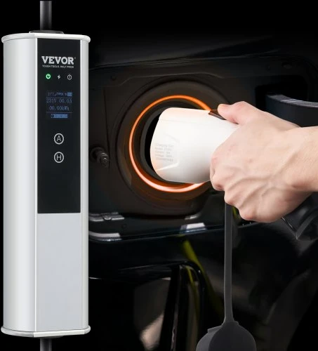 VEVOR Nešiojama elektromobilio įkrovimo stotelė Type 2, 32A, 7.36 kW/22 kW, su 7.5 m kabeliu