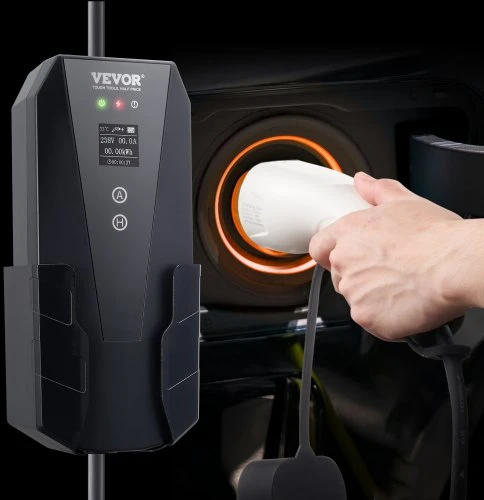 VEVOR Nešiojama elektromobilio įkrovimo stotelė Type 2, 16A, 3.68 kW, su 8.6 m įkrovimo kabeliu
