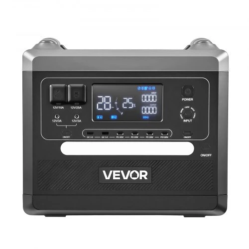 VEVOR Nešiojama maitinimo stotis Q2400Pro, 2400 W, 2160 Wh, 10 išėjimų, LiFePO4