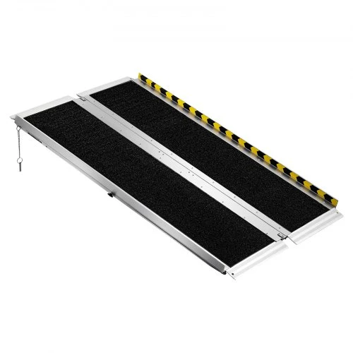 VEVOR Nešiojama neįgaliojo vežimėlio nuovaža HXZDPD48, aliuminė, 122 x 74 x 5 cm, iki 363 kg