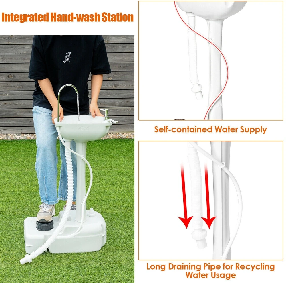 Promotion Nešiojama plautuvė, pilka, HDPE, 51 x 33 x 102 cm, 19 l