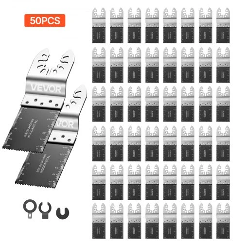 VEVOR Osciliacinio įrankio pjūklelių rinkinys SS-50PCS, bi-metal, 50 vnt., 34 x 90 mm