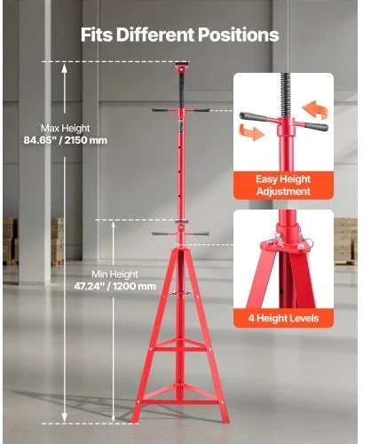 VEVOR Pakeliamas trikojis atraminis stovas XTH-001, iki 2 t, 120-215 cm