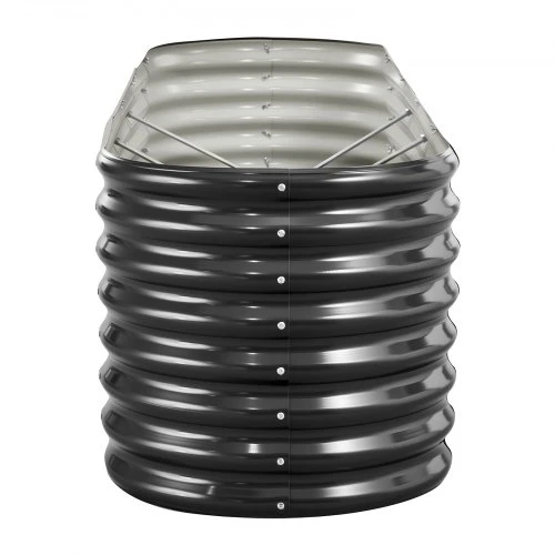VEVOR Pakelta metalinė lysvė, cinkuota, tamsiai pilka, 240 x 60 x 60 cm