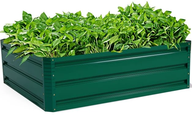 Promotion Pakelta Plieninė Sodinimo Dėžė Gėlėms Žalia