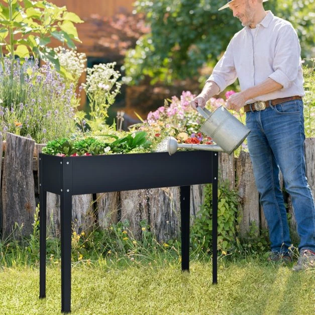 Promotion Pakelta Sodinimo Dėžė su Nutekėjimo Skylėmis Pilka