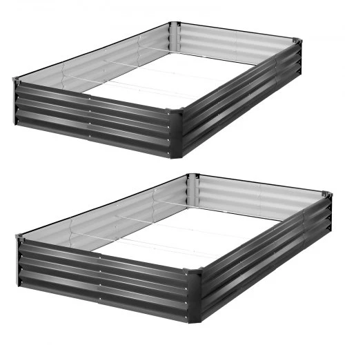 VEVOR Pakeltos lysvės, 2 vnt., Alu-Zinc, tamsiai pilka, 240 x 120 x 30 cm,