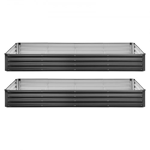 VEVOR Pakeltos lysvės, 2 vnt., Alu-Zinc, tamsiai pilka, 240 x 120 x 30 cm,