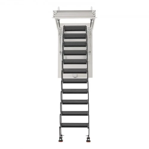 Koduva Palėpės kopėčios VEVOR E2-11, iki 299,4kg, 11 pakopų, 100 x 70 cm angai, 2,6-2,85 m lubų aukščiui