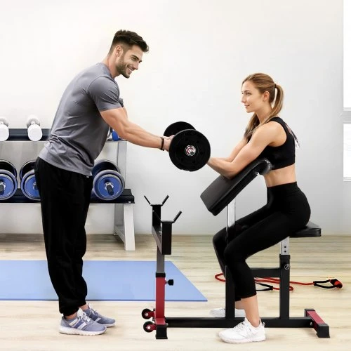 VEVOR Pamokslininko suolelis ax1010, anglinis plienas, juoda / raudona, iki 200 kg