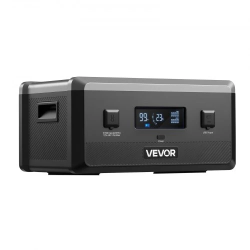 VEVOR Papildoma baterija nešiojamai maitinimo stočiai Q2400BP, 2160 Wh, juoda/pilka, 39 x 27 x 20 cm