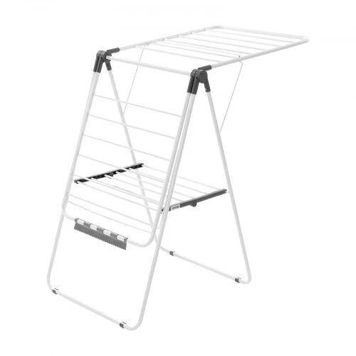 Koduva Pastatoma drabužių džiovyklė VEVOR RH-6017, 2 aukštų, sulankstoma, balta/pilka, 139 x 60 x 100 cm