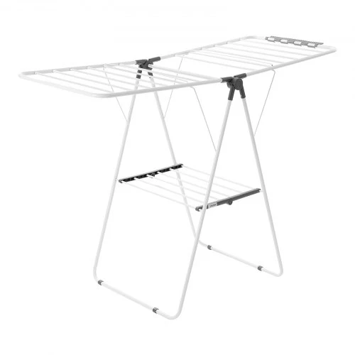 Koduva Pastatoma drabužių džiovyklė VEVOR RH-6017, 2 aukštų, sulankstoma, balta/pilka, 139 x 60 x 100 cm