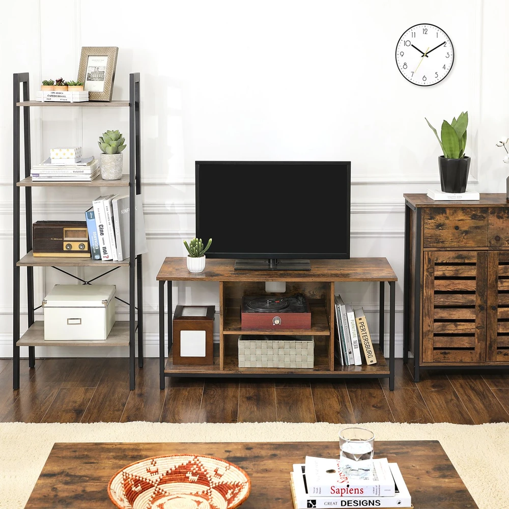 Koduva Pastatoma spintelė su stalčiumi, 70 x 30 x 80 cm, medžio drožlių plokštė ir plienas, tamsiai ruda