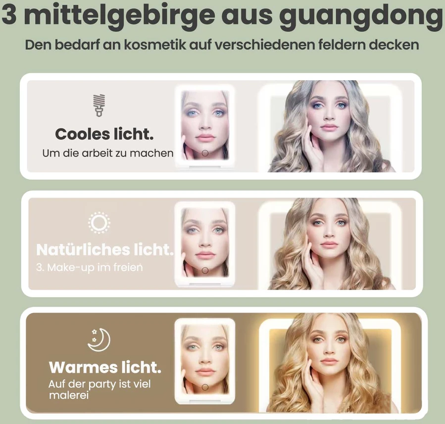 Songmics Pastatoma veidrodinė papuošalų spintelė, 360° besisukanti, rakinama, balta su pilka medžio tekstūra