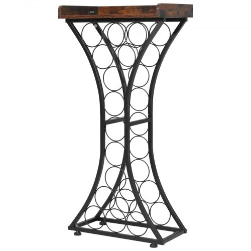 VEVOR Pastatoma vyno lentyna, 15 butelių, geležis, MDF, 43 x 29 x 90 cm