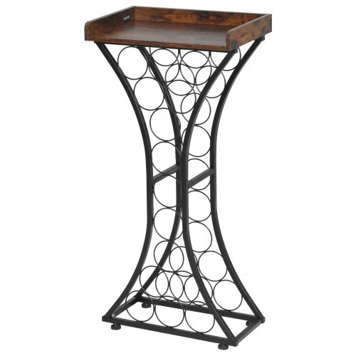 VEVOR Pastatoma vyno lentyna, 15 butelių, geležis, MDF, 43 x 29 x 90 cm