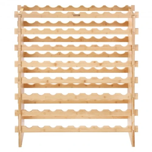 Sofa VEVOR Pastatoma vyno lentyna, bambukas, 8 aukštų, 72 buteliams, 92 x 24 x 19 cm