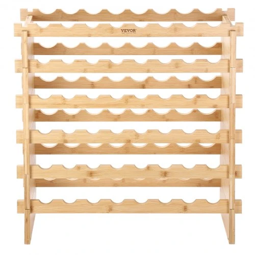 Sofa VEVOR Pastatoma vyno lentyna, bambukas, 6 aukštų, 48 buteliams, 84 x 18 x 18 cm