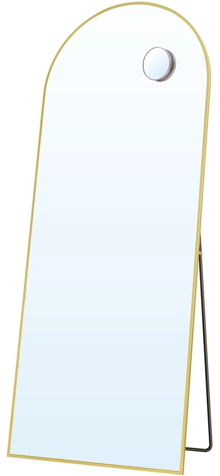 Koduva Pastatomas arba kabinamas viso ūgio veidrodis, 165 x 60 cm, stiklas ir aliuminio lydinys, aukso spalvos