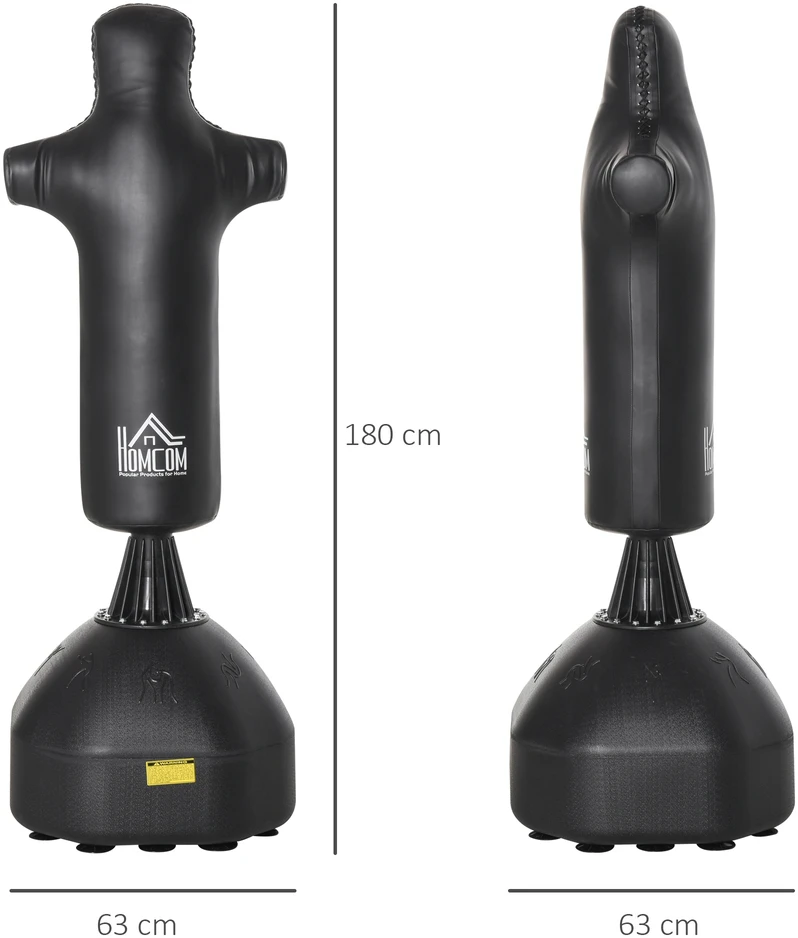 Aosom Pastatomas bokso maišas, juodas, 180 cm, A91-121