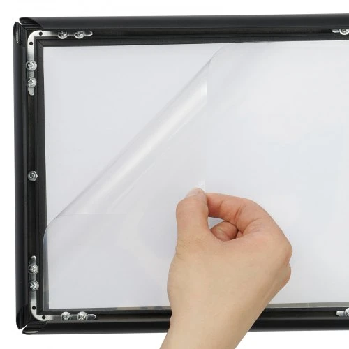 VEVOR Pastatomas informacinio ženklo laikiklis SW-01, juodas, reguliuojamas, iki 28 x 22 cm plakatas