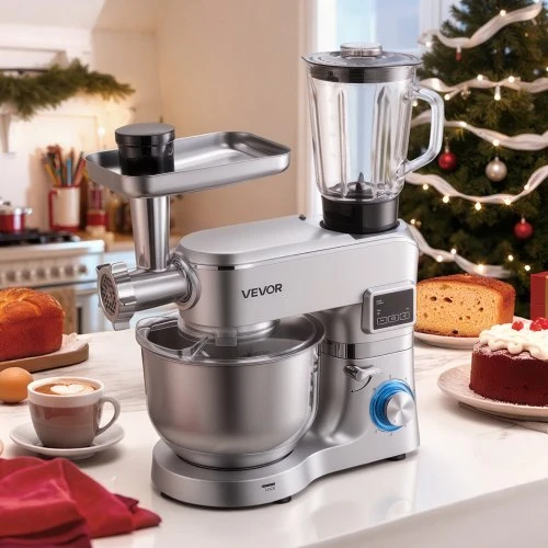 Koduva Pastatomas maišytuvas VEVOR SM-1503BML, 1500 W, 5,7 l, su 1,5 l maišytuvo indu, sidabrinis