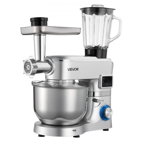 Koduva Pastatomas maišytuvas VEVOR SM-1503BML, 1500 W, 5,7 l, su 1,5 l maišytuvo indu, sidabrinis