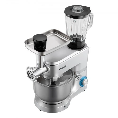 VEVOR Pastatomas plakiklis SM-1503BM, 1500 W, 6 l, su 1,5 l maišytuvo indu, sidabrinis
