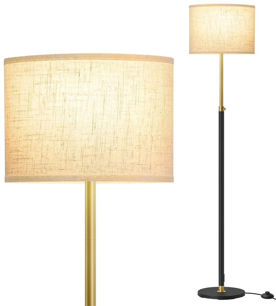 Koduva Pastatomas šviestuvas, reguliuojamo aukščio 140–170 cm, E27, aukso-juodos spalvos