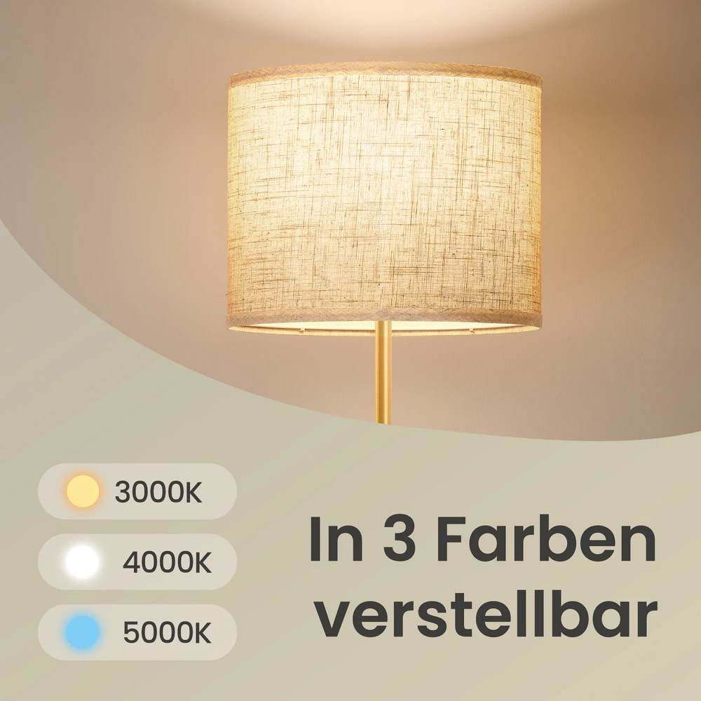 Koduva Pastatomas šviestuvas, reguliuojamo aukščio 140–170 cm, E27, aukso-juodos spalvos