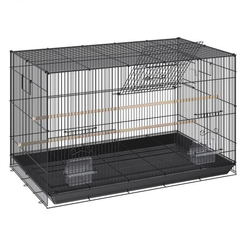 VEVOR Paukščių narvas 504CD su stovu ant ratukų ir padėklu, plienas, 76 x 46 x 45 cm