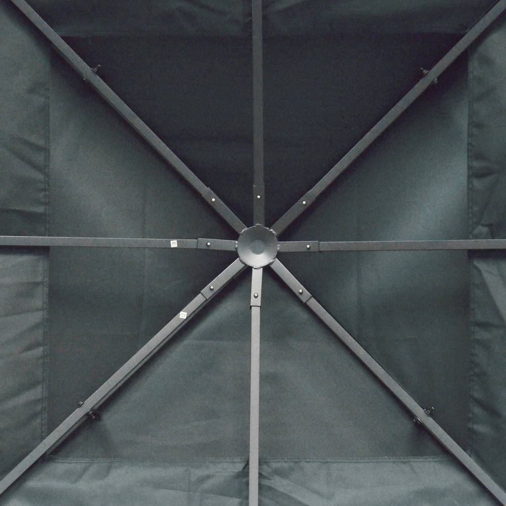 Aosom Pavėsinės stogas, 3 x 3 m, anglies pilka