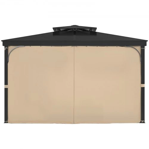 VEVOR Pavėsinės užuolaidos JDC-34BE, 4 dalių, 281 x 373 x 213 cm, chaki