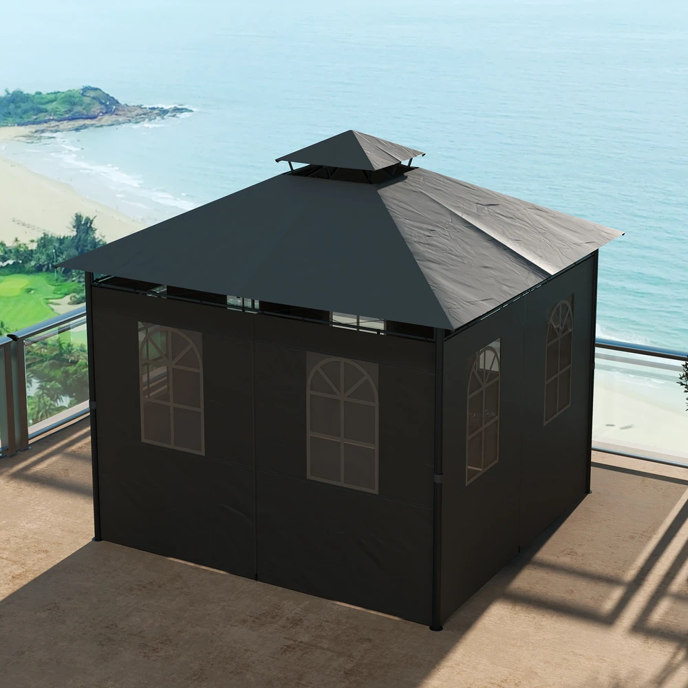 Koduva Pavillon party palapinė, 3 x 3 x 2,88 m, tamsiai pilka