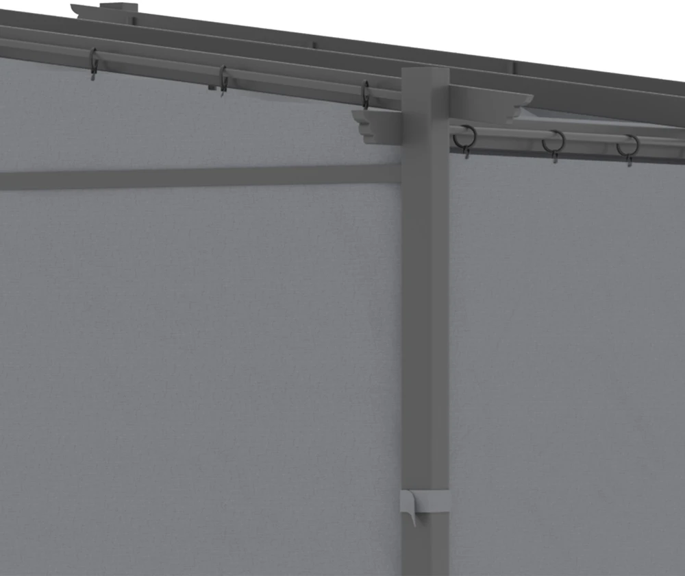 Aosom Pergola su stumdomu stogu, tamsiai pilka, 2,97 x 2,95 x 2,3 m