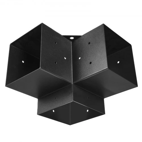 Koduva Pergolos laikiklių rinkinys VEVOR, 8 vnt., 3 krypčių, 142 x 142 mm, anglinis plienas