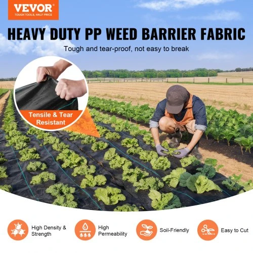 VEVOR Piktžolių barjero audinys, polipropilenas, 4 x 32,9 m