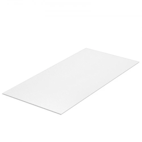 Koduva Plastikinės stogo plokštės VEVOR šiltnamiui, polikarbonatas, balta skaidri, 121 x 61 x 0,6 cm, 15 vnt.